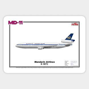 McDonnell Douglas MD-11 - Mandarin Airlines (Art Print) Sticker